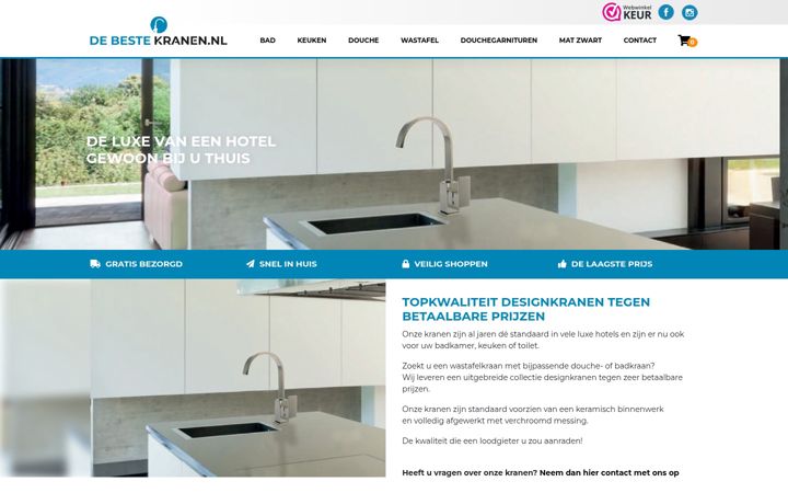 Skjámynd af debestekranen.nl