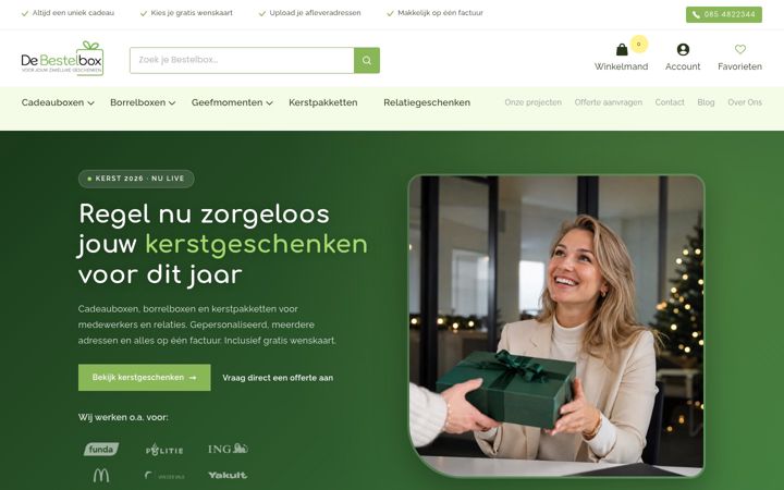 Skjámynd af debestelbox.nl