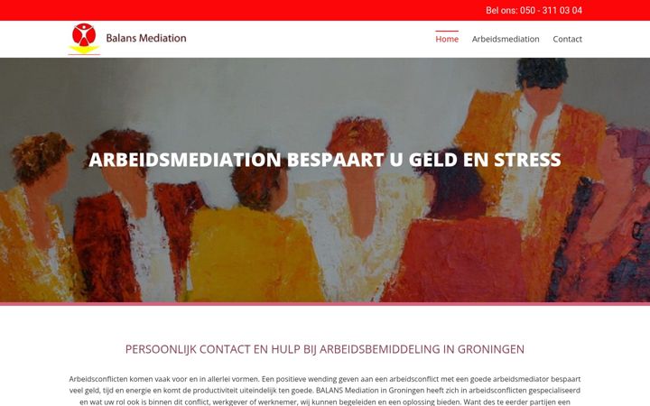 Skjámynd af debestemediation.nl