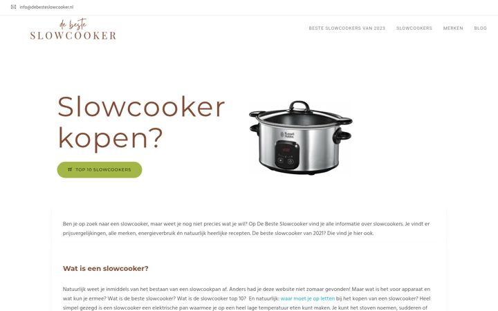 Skjámynd af debesteslowcooker.nl