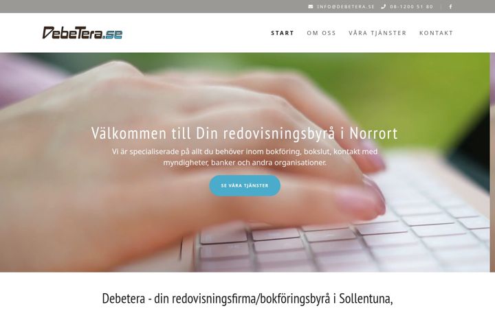 Screenshot of debetera.se