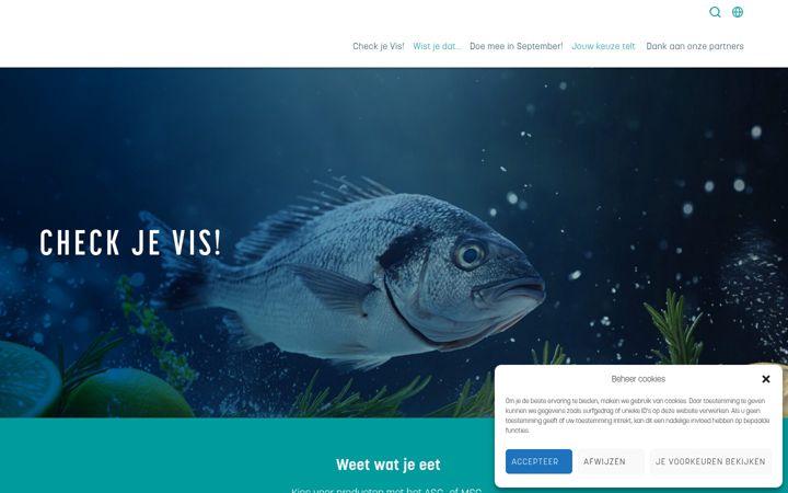 Skjámynd af debewustevisweek.nl