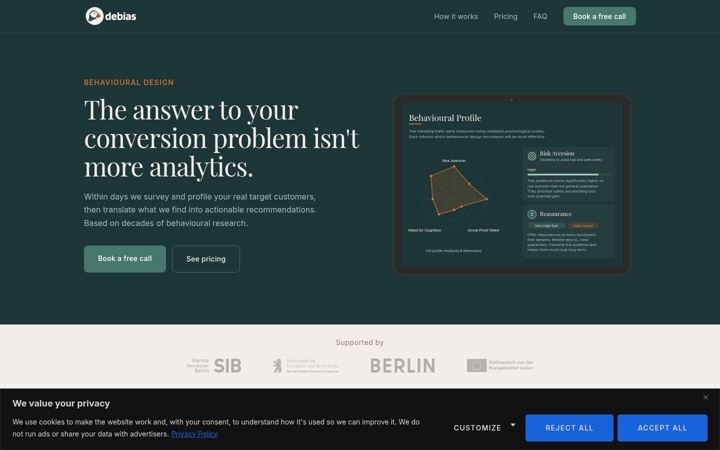Screenshot of debiaslab.com