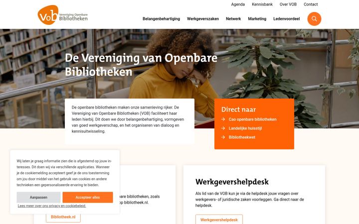 Captura de pantalla de debibliotheken.nl