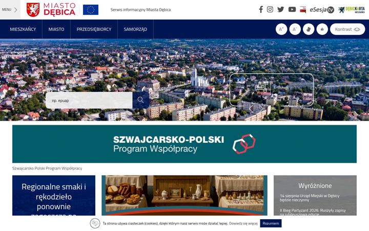 Screenshot stránky debica.pl