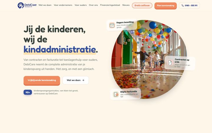 Captura de pantalla de debicare.nl
