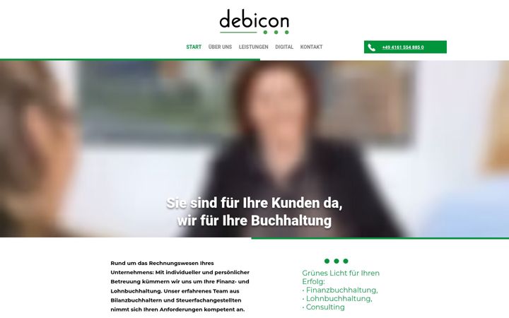 Screenshot of debicon-gmbh.de