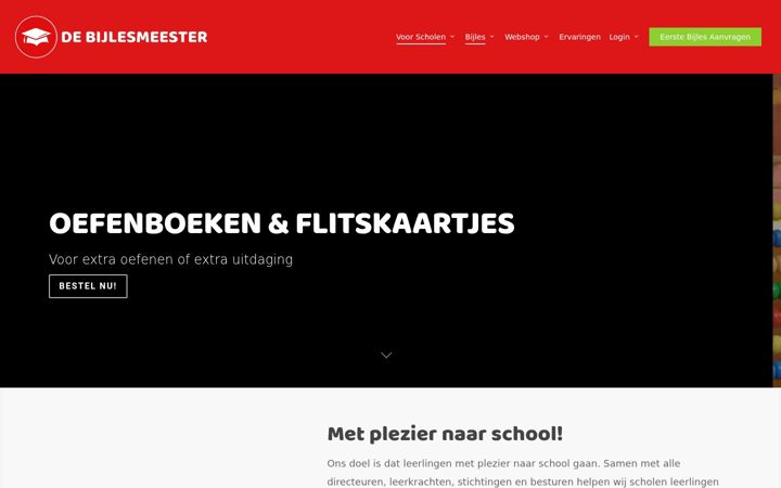 Captura de pantalla de debijlesmeester.nl