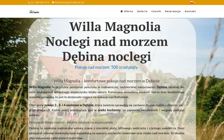 Screenshot stránky debina-magnolia.pl
