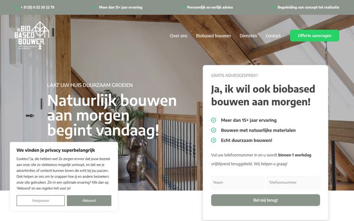Ekrānuzņēmums no debiobasedbouwer.nl