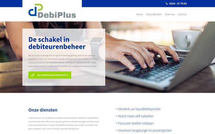 Ekrānuzņēmums no debiplus.nl