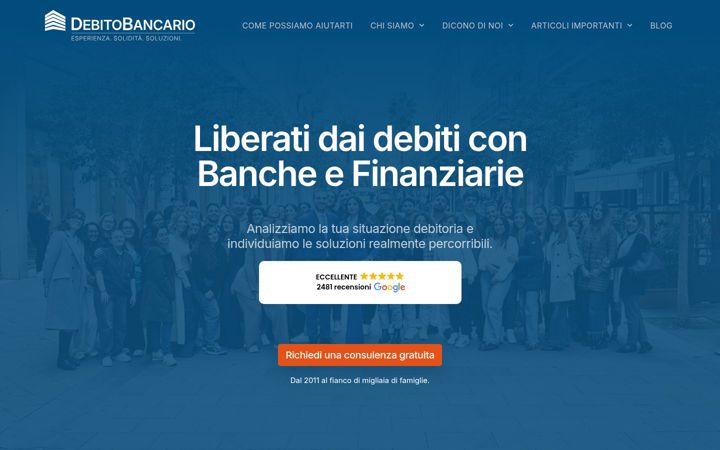 Capture d'écran de debitobancario.it