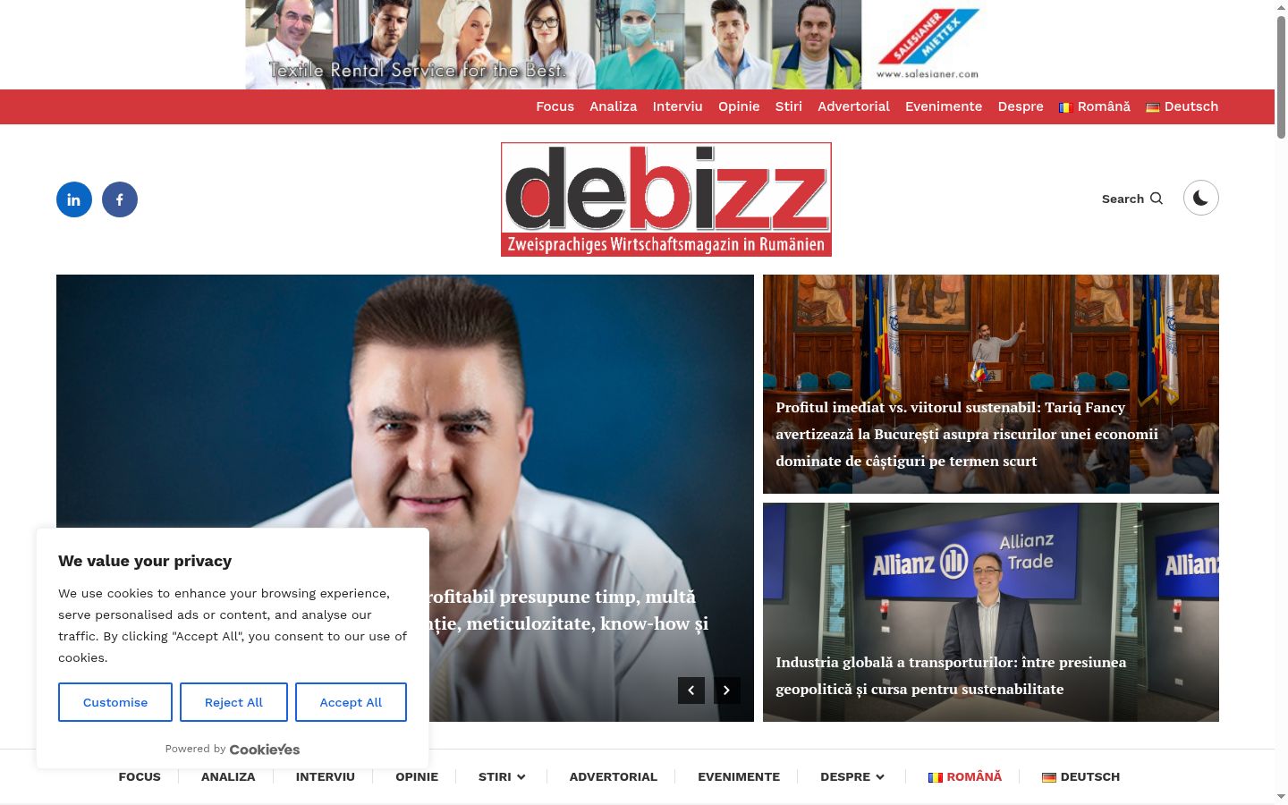 Screenshot tal-banner tal-kunsens muri qabel kwalunkwe interazzjoni