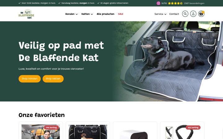 Skjámynd af deblaffendekat.nl