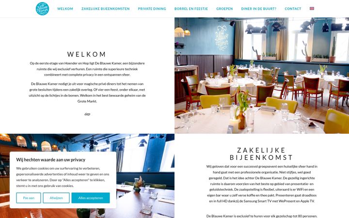 Skjámynd af deblauwekamer.nl