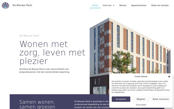 Skjámynd af deblauweparel.nl