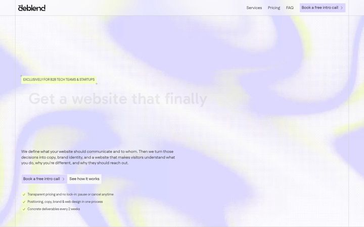 Screenshot of deblendstudio.com