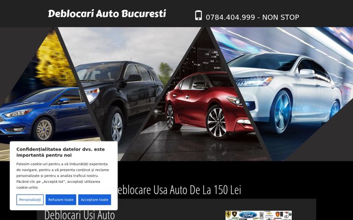 Ekrānuzņēmums no deblocari-auto-bucuresti.ro
