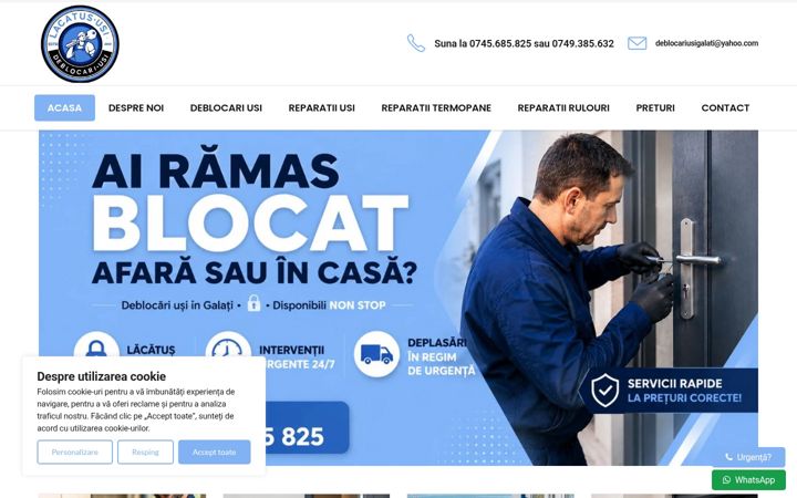 Ekrānuzņēmums no deblocariusigalati.ro