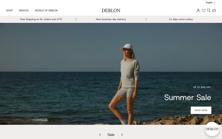 Screenshot of deblonsports.com