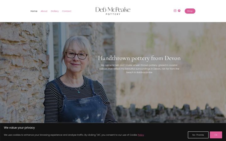 Screenshot of debmcpeake.co.uk