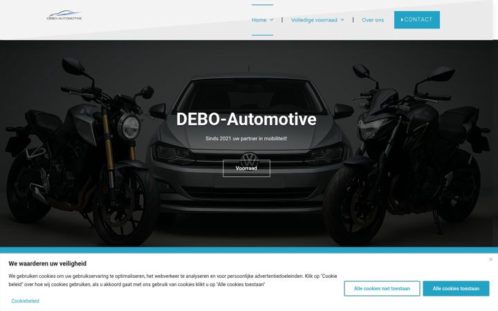 Captura de ecrã de debo-automotive.nl