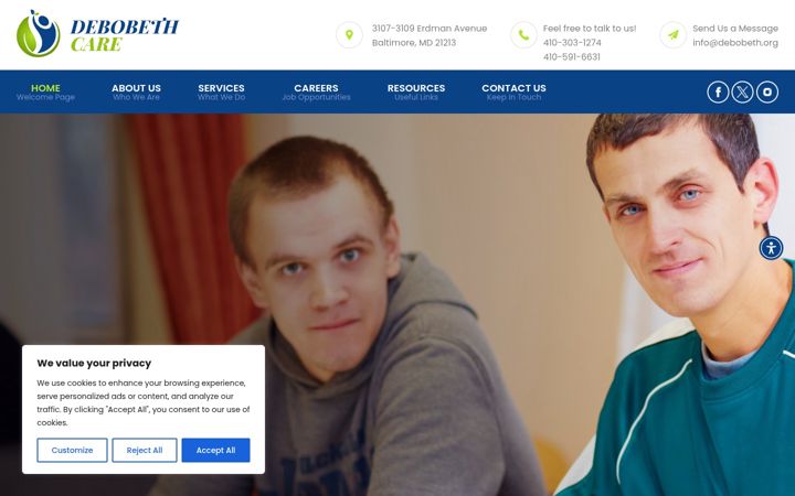 Screenshot ta' debobeth.org