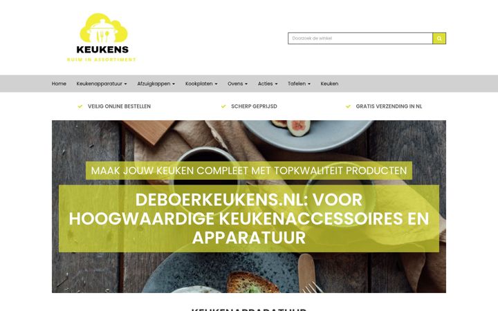 Ekrānuzņēmums no deboerkeukens.nl