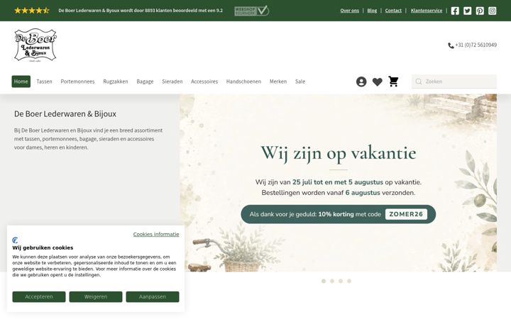 Ekrānuzņēmums no deboerlederwarenenbijoux.nl