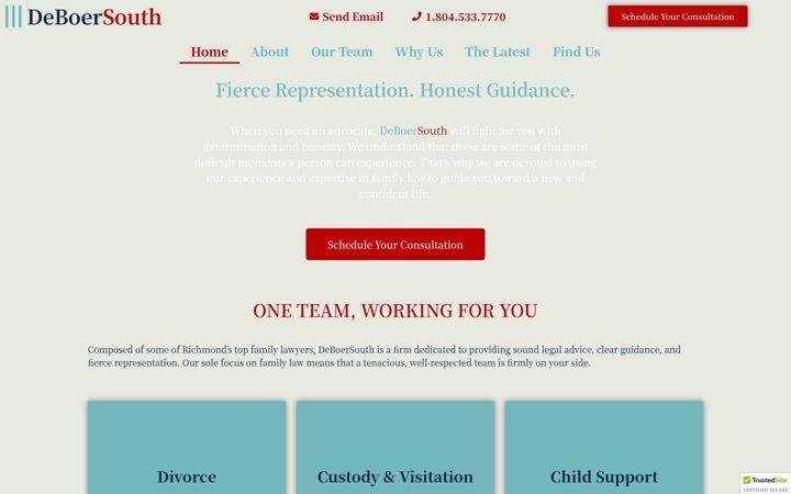 Screenshot of deboersouth.com