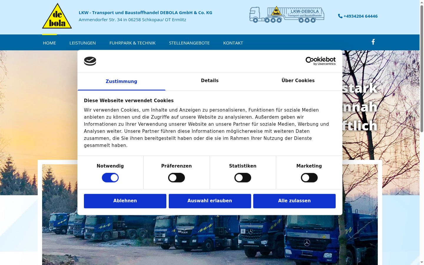 Screenshot tal-banner tal-kunsens muri qabel kwalunkwe interazzjoni