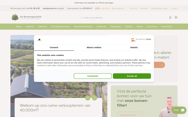 Captura de pantalla de debomenshop.nl