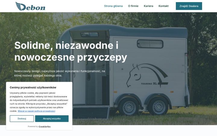 Screenshot stránky debon.pl