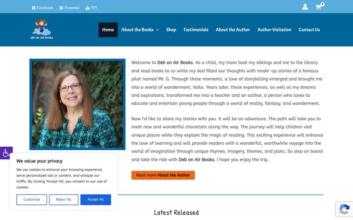 Screenshot of debonairbooks.com