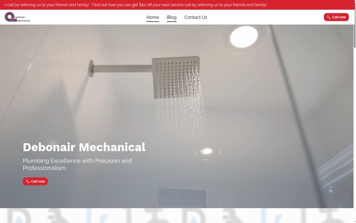 Screenshot of debonairmechanical.com