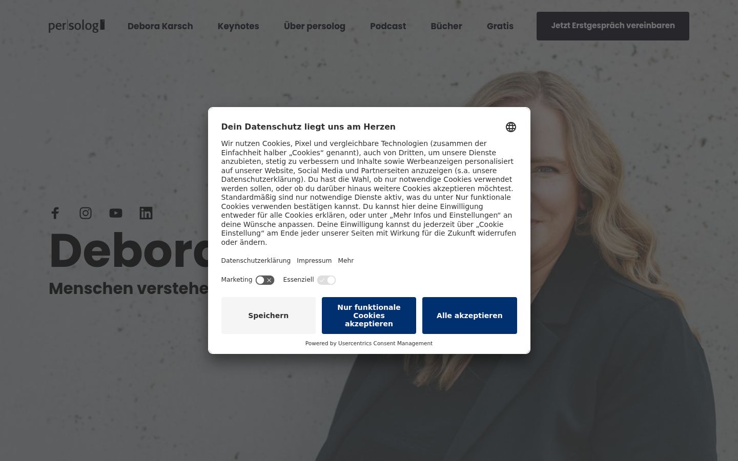 Screenshot tal-banner tal-kunsens muri qabel kwalunkwe interazzjoni