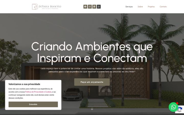 Képernyőkép: deborabonettoarquitetura.com.br