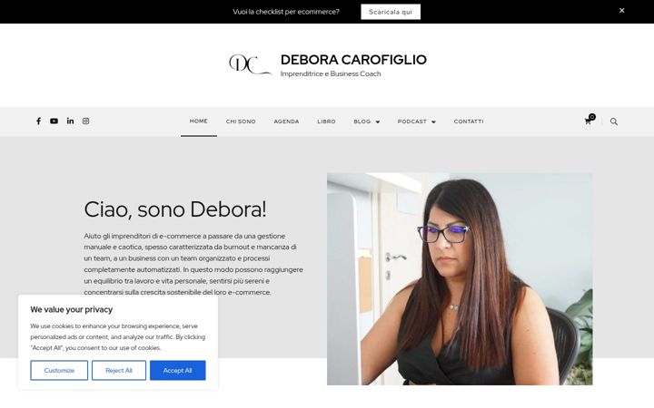 Screenshot of deboracarofiglio.com