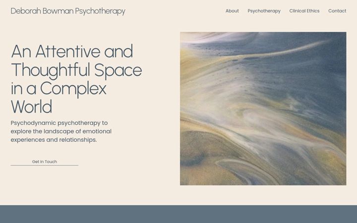 Screenshot of deborahbowman.co.uk