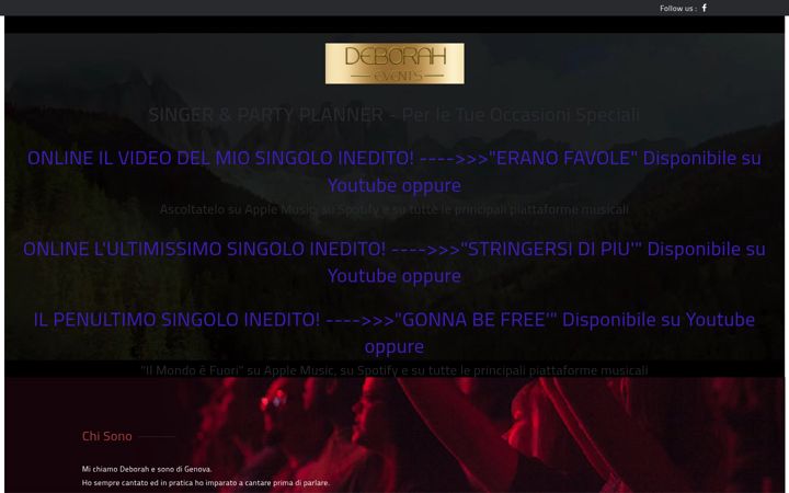 Screenshot of deborahevents.it
