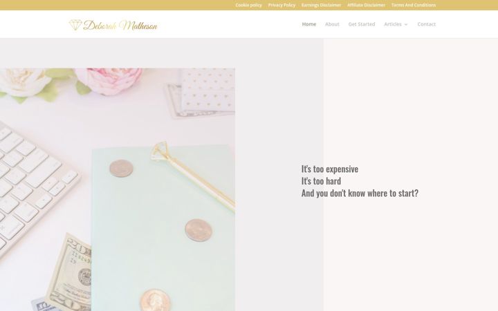 Screenshot of deborahmatheson.com