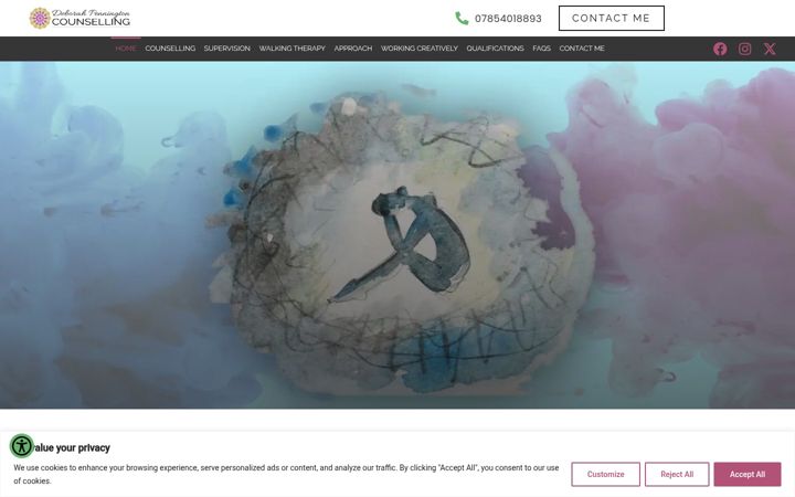 Screenshot of deborahpenningtoncounselling.co.uk