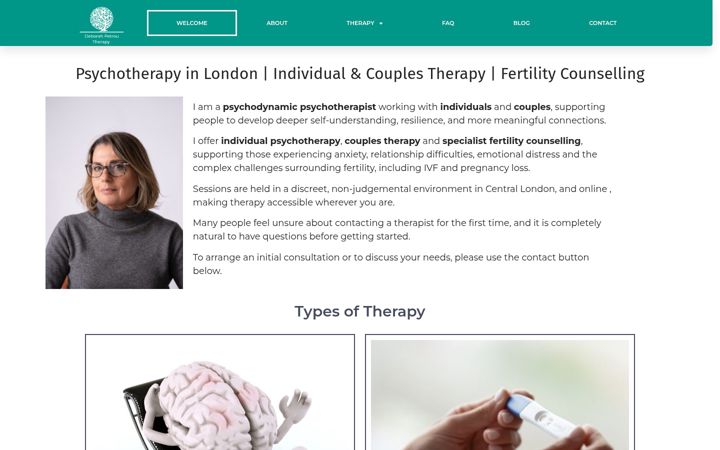 Screenshot of deborahpetrou.com