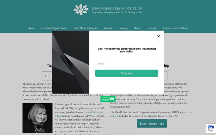 Ekrano kopija deborahrogersfoundation.org