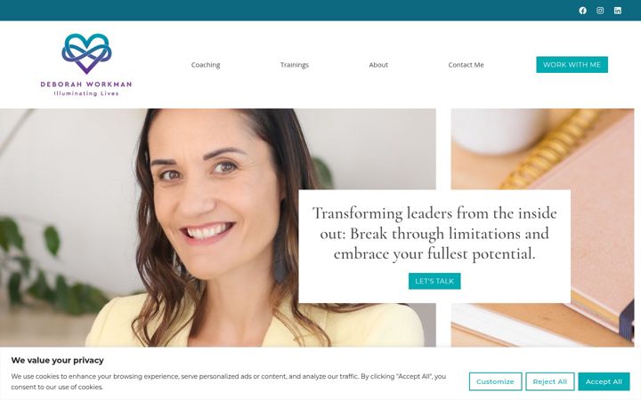 Screenshot of deborahworkman.com