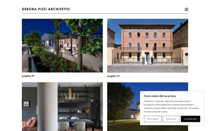 Screenshot of deborapizziarchitetto.it