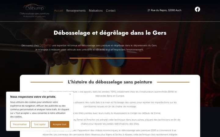 Captura de ecrã de debosselage-auch-gers.fr