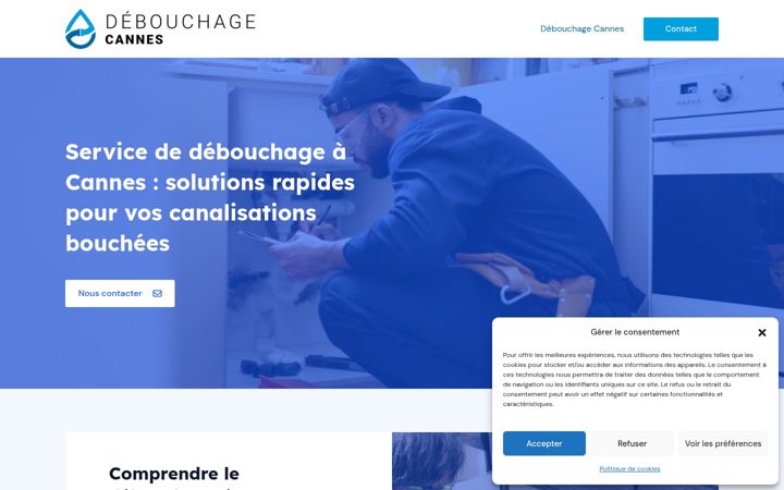 Captura de ecrã de debouchage-cannes.fr