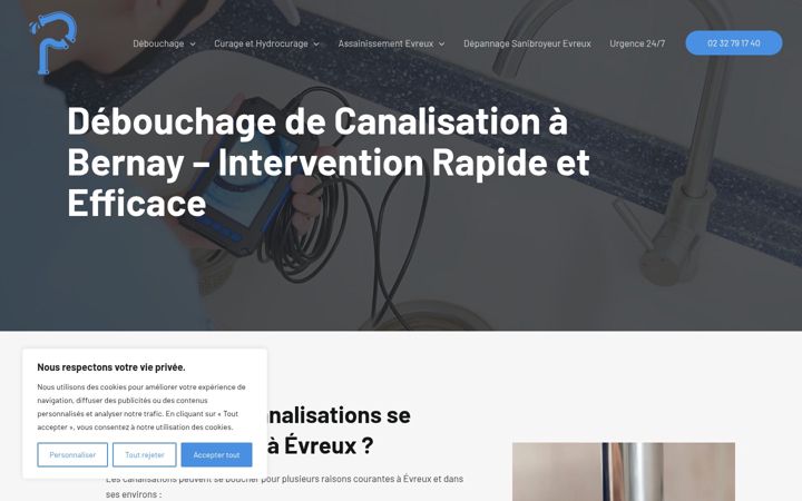 Captura de ecrã de debouchage-evreux.fr