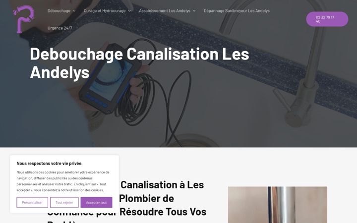 Captura de ecrã de debouchage-lesandelys.fr